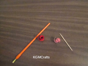 quill made with a paintbrush and one made with a toothpick