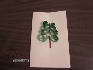 quilled Christmas tree card