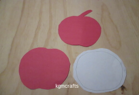 draw and cut out apple shapes