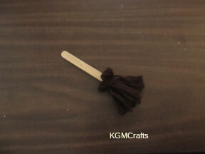 step 3 glue the tassel to the craft stick