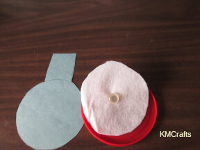 step 4 add the pearl to the felt