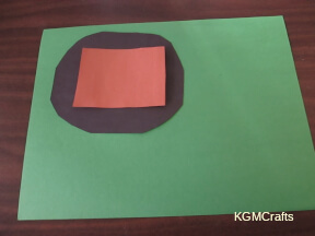step 2 add a piece of brown paper