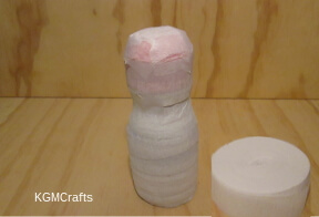 container bunny step 1 wrap the tissue around the container