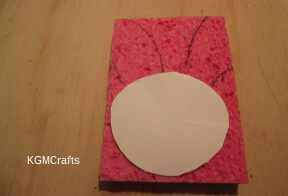 painted bunny step 1 make the bunny sponge