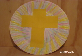 step 3 glue the cross to the plate
