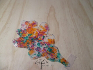 melted crayon leaf