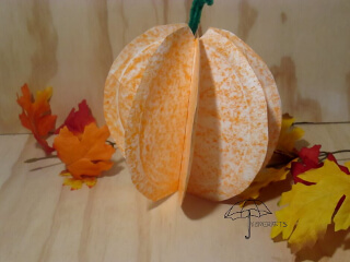 3d paper plate pumpkin