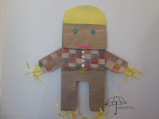 paper bag scarecrow