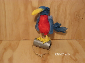 make the bird's feet and add rubber bands