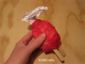 add red tissue paper