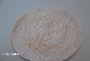 paper plate reindeer step 1 color the plate brown