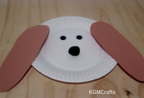 finish dog add ears, nose, and eyes