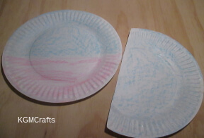 hippo step 1 cut some off one plate color both plates