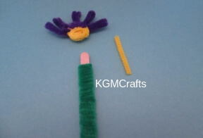 twist flower to stem