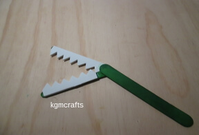 glue head piece to a large stick