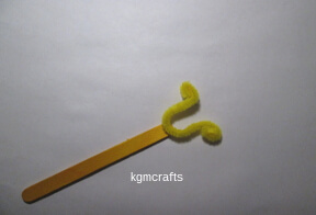 glue the antenna to the craft stick