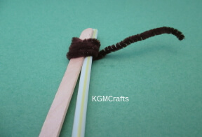 wrap pipe cleaner around straw