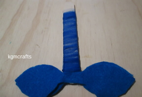 glue tail pieces to stick
