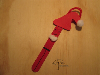craft stick Santa ornament