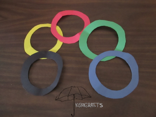 paper Olympic rings