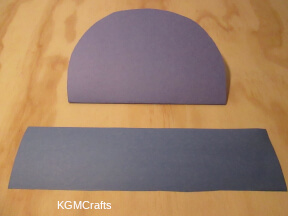 tricorne hat step 1 cut a strip of paper and a rounded shape