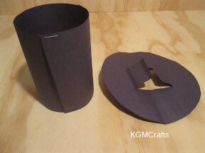 stovepipe hat step 1 cut a strip and circle from paper