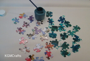 step 1 paint puzzle green