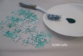 step 2 turn over dab paint on other side