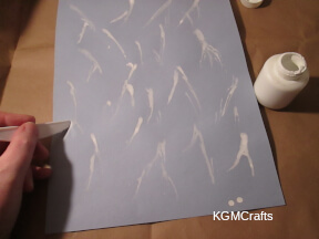 use the knife to paint rain