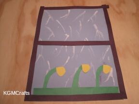 add the strips and flowers to the picture