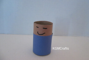 glue on paper and draw a face