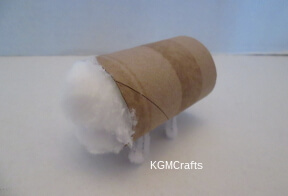 add cotton to the end of the paper roll
