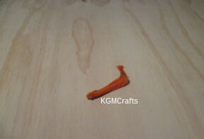 fold into carrot shape