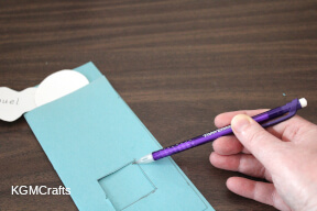 mark the top and bottom of the window on the inside rectangle