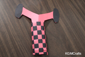 place the legs in the tube