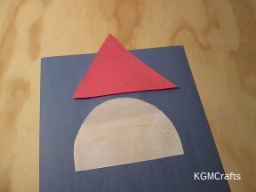 cut a triangle and a half circle