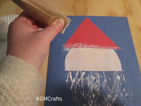 fold the tube to paint the bottom of the hat