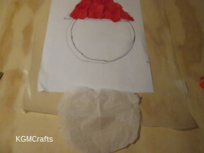 cut a large white piece for the face