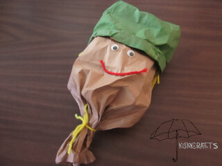 paper bag scrarecrow