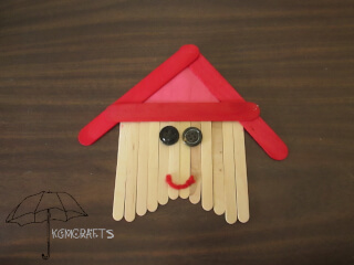 Popsicle stick scarecrow