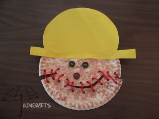 paper plate scarecrow