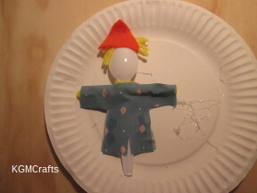 place the fabric on the spoon