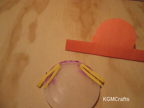 glue paper strips to the sides