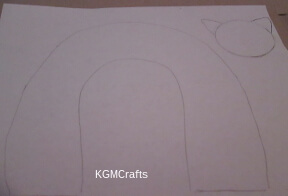 scared cat step 1 draw cat pieces