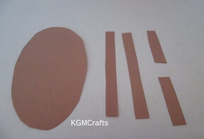 cut an oval and rectangles