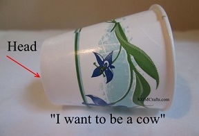 cup for farm animal puppet