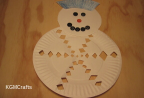 link to paper plate snowman