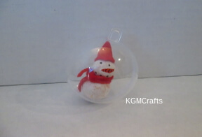 place snowman in ball