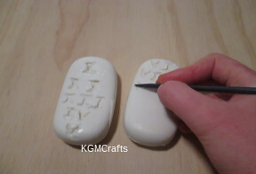 soap commandments step 1 carve numbers on soap