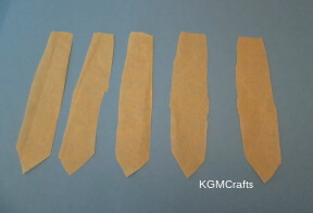 cut strips of tissue